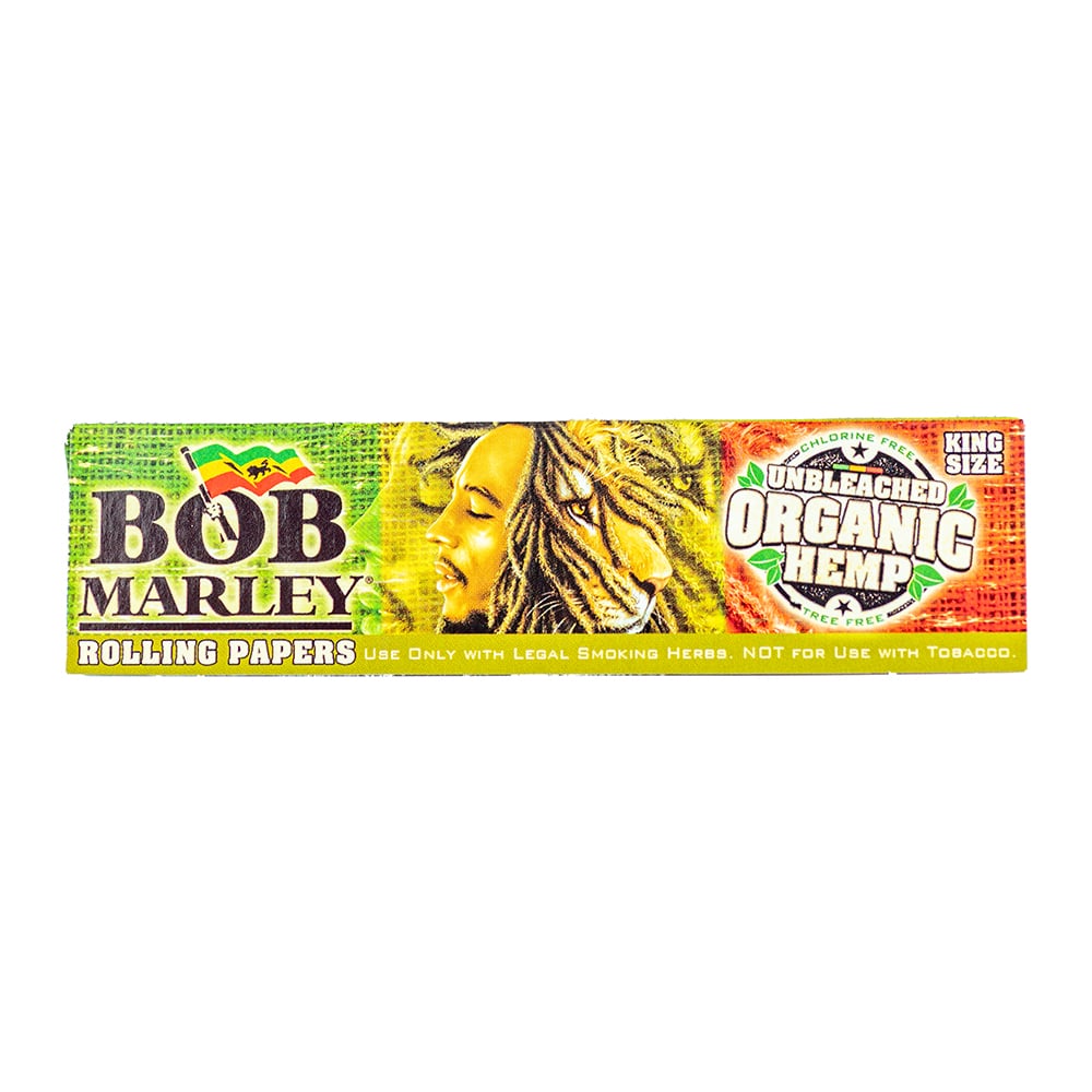 12 BOB MARLEY King Size Pure Hemp Rolling papers NEW 