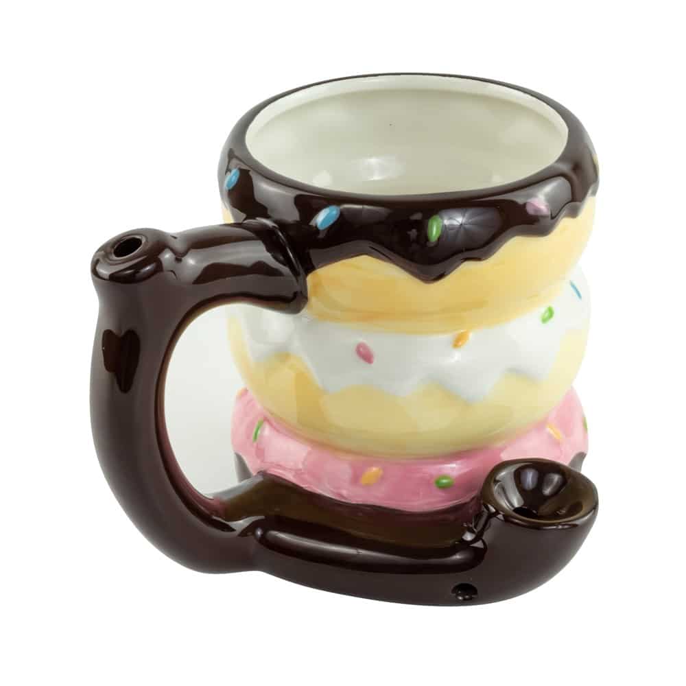 Ceramic Donut Coffee Mug Pipe - 10.5oz