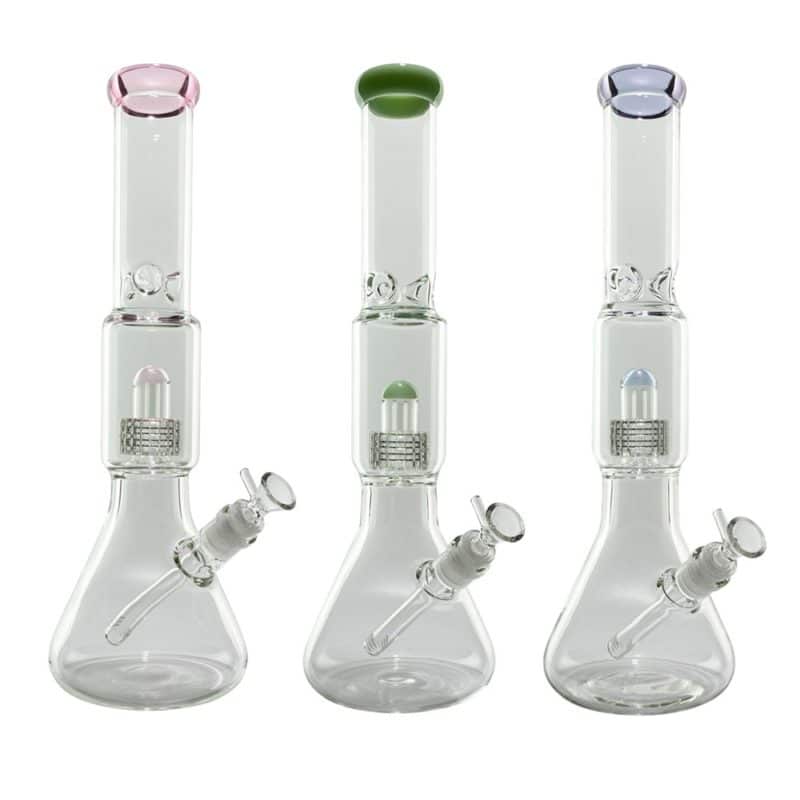 Clover 16" Wheel Perc Jumbo Beaker Bong Smoke Cargo