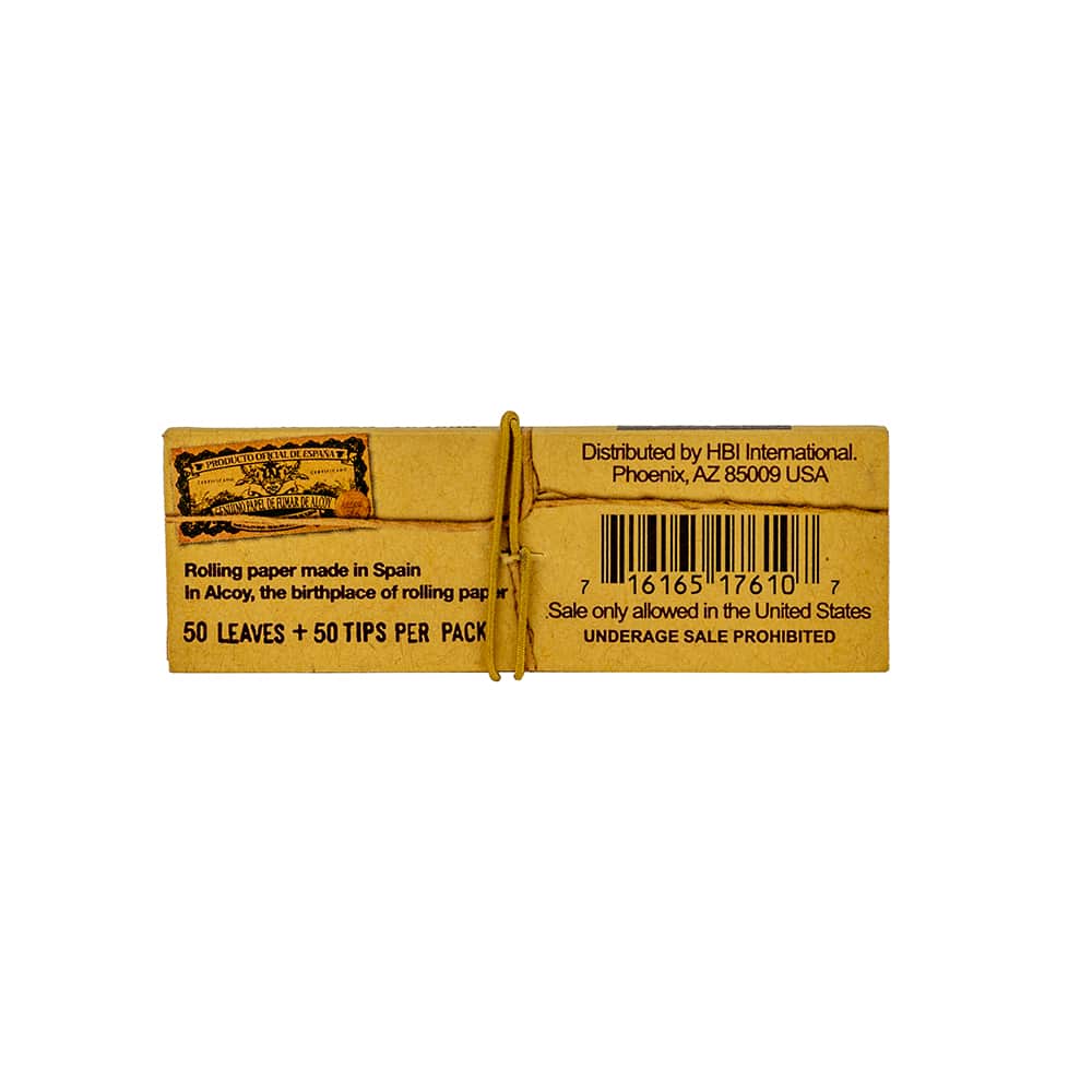 RAW Classic Connoisseur Rolling Papers with Tips - 1 1/4 - Smoke Cargo