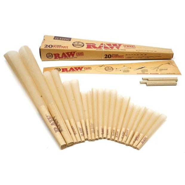 RAW Classic 20-Stage RAWket Launcher Pre-Rolled Cones (20 Pack)