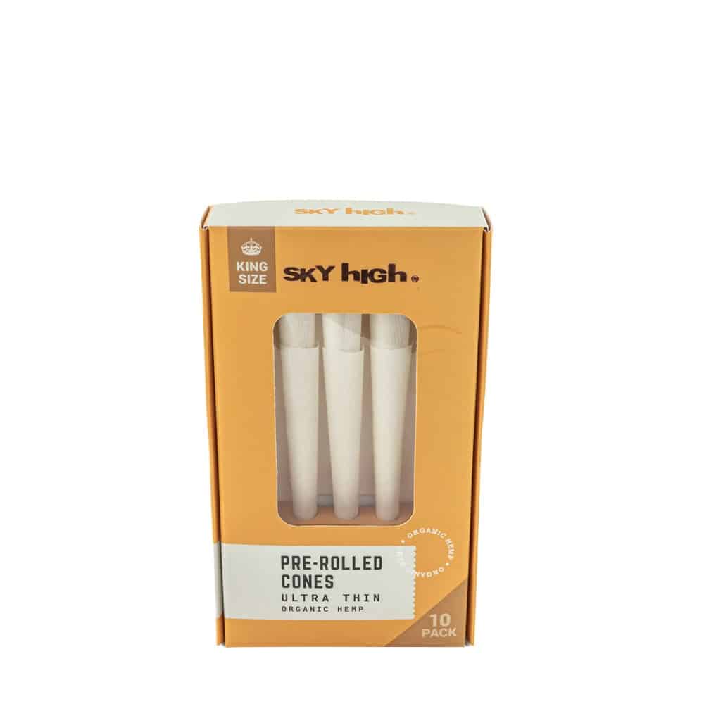 Sky High Organic Hemp Pre-Rolled Cones - King Size (10 Pack)
