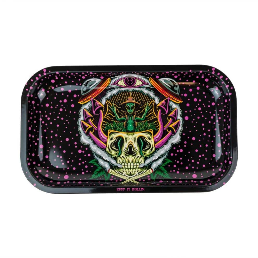 Alien Space Farmer Rolling Tray Smoke Cargo
