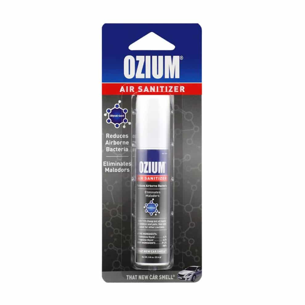 Ozium Air Sanitizer New Car Smell Smoke Cargo