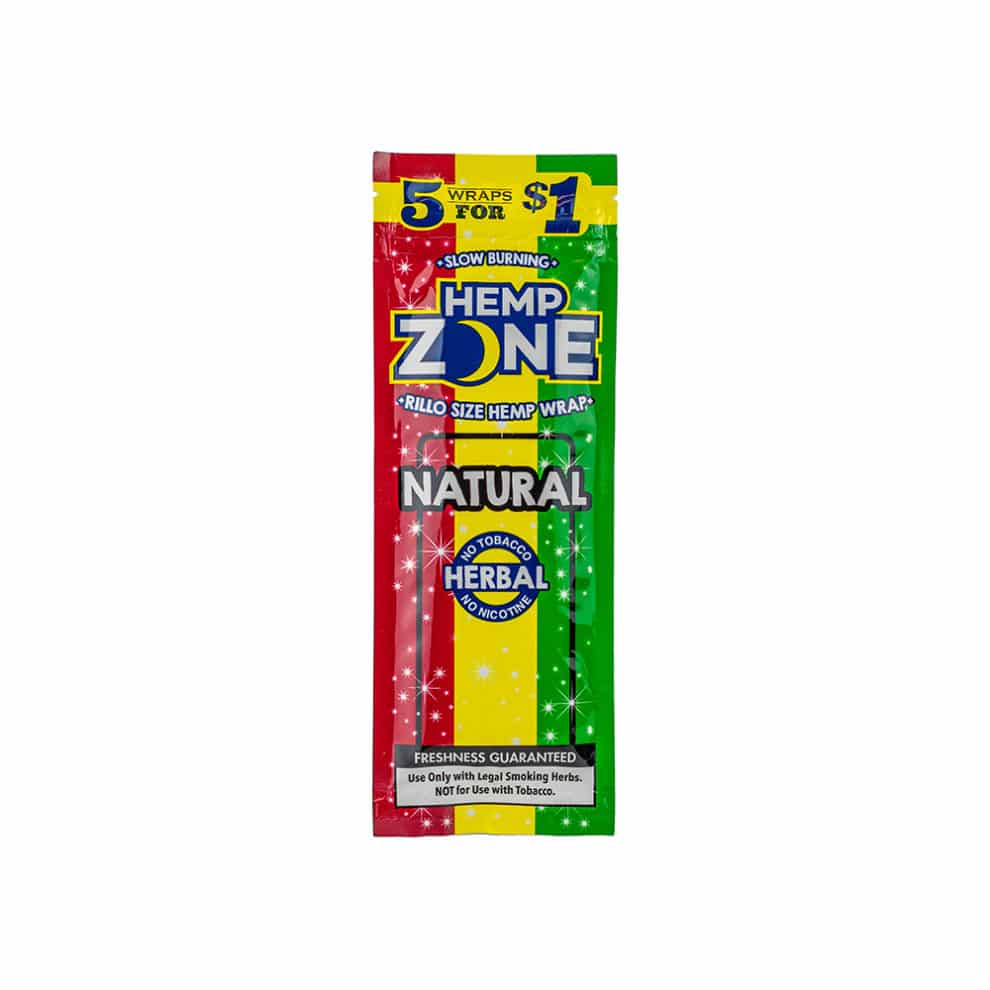 Hemp Zone Hemp Wraps Natural Smoke Cargo